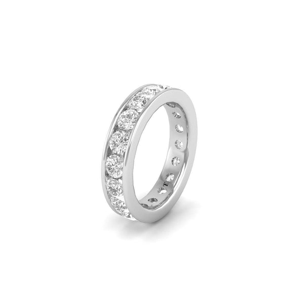 Eternity Ring • Channel Set Lab Grown Diamond Eternity Ring for Women • Half Eternity Channel Set Anniversary Ring • Best Ring Gift For Wife