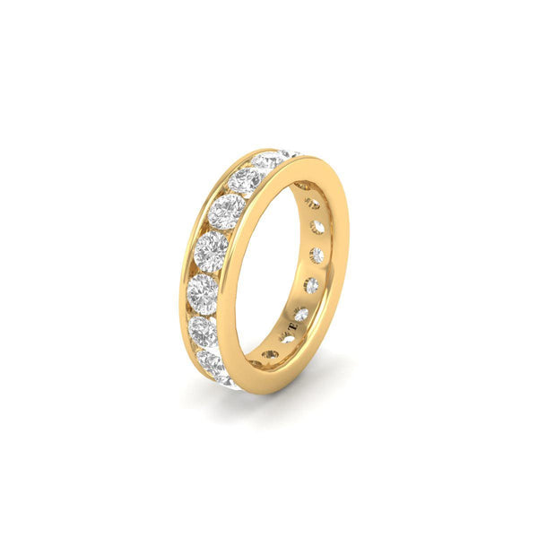 Eternity Ring • Channel Set Lab Grown Diamond Eternity Ring for Women • Half Eternity Channel Set Anniversary Ring • Best Ring Gift For Wife
