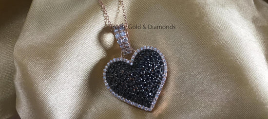 Dark Brown Gemstone Heart Pendant Necklace • 925 Sterling Silver • Heart-Shaped Brown Pendant • Classic Heart for Her • Perfect Gifts