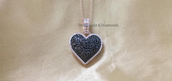 Dark Brown Gemstone Heart Pendant Necklace • 925 Sterling Silver • Heart-Shaped Brown Pendant • Classic Heart for Her • Perfect Gifts