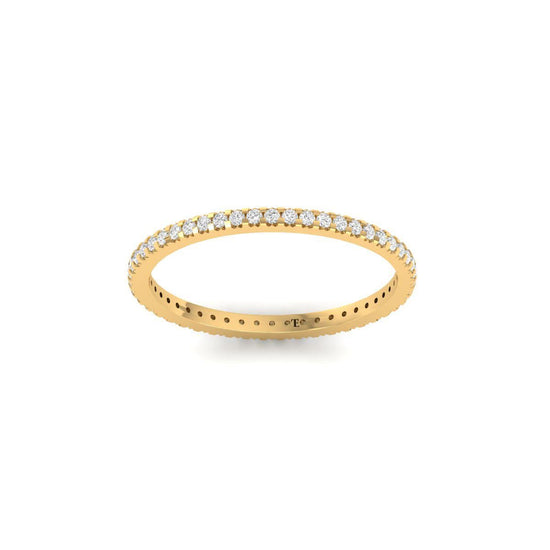 Dainty Eternity Band • 1.20mm Eternity Stacking Ring for Women • Lab Grown Diamond Wedding Band for Women • Stacking Ring • Size-5-12USA