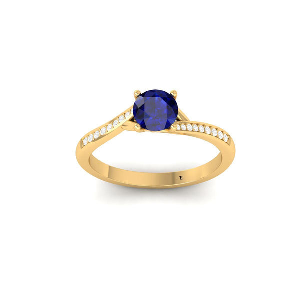 Gemstone Solitaire Engagement Ring • 10KT Gold Ring for Women • Perfect Gift for Her • Available in Sizes 5-12 USA • Lab Grown Jewelry