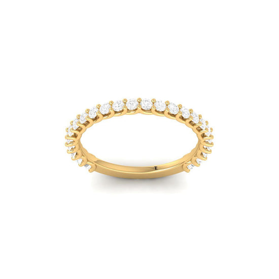 Lab Grown Diamond Wedding Band • 10KT Gold Half Eternity Ring • Perfect Wedding Gift for Her • Available in Size-5-12USA