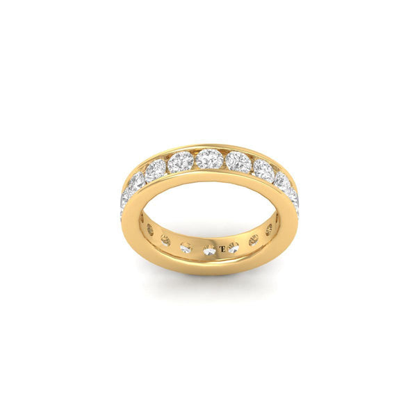 Eternity Ring • Channel Set Lab Grown Diamond Eternity Ring for Women • Half Eternity Channel Set Anniversary Ring • Best Ring Gift For Wife