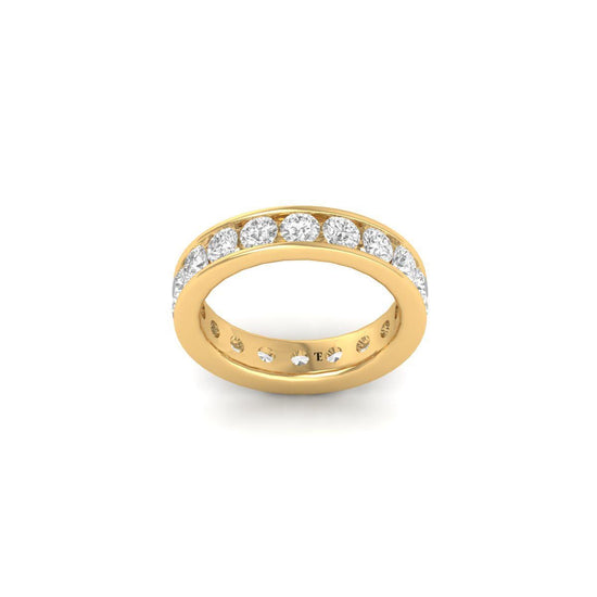 Eternity Ring • Channel Set Lab Grown Diamond Eternity Ring for Women • Half Eternity Channel Set Anniversary Ring • Best Ring Gift For Wife