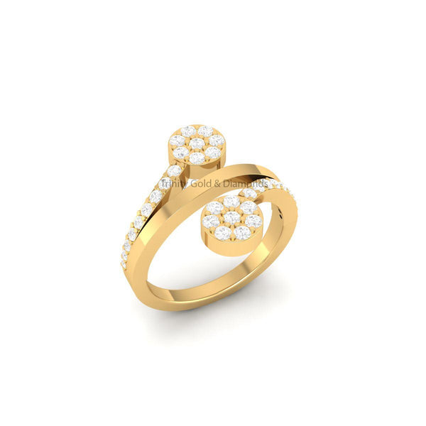 Flower Moissanite Diamond Ring • Statement Jewelry • Everyday wear • Anniversary Gift for Women • Available Size-5-12 USA