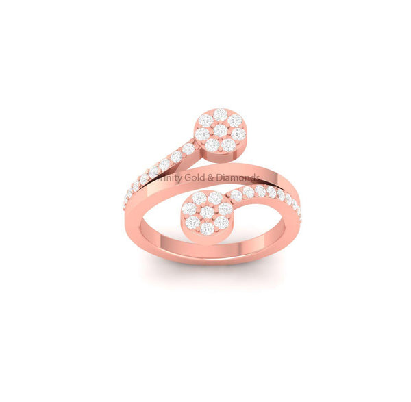 Flower Moissanite Diamond Ring • Statement Jewelry • Everyday wear • Anniversary Gift for Women • Available Size-5-12 USA