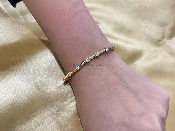 Lab Grown Diamond Link Bracelet for Women • Delicate 3.0mm Tennis Bracelet • Perfect Anniversary Gift for Her • Size 5-10 Inches
