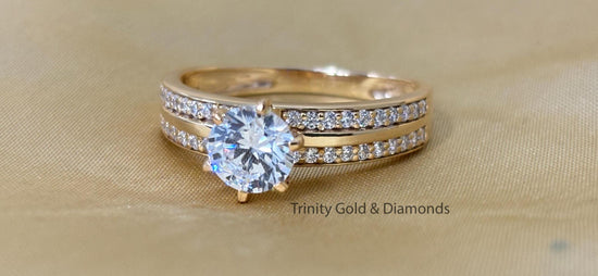 Solitaire Engagement Ring • Lab Grown Diamond Solitaire Ring for Women • Size 5-12 USA