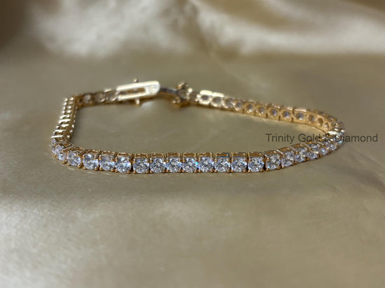 Tennis Bracelet • Moissanite Diamond Tennis Bracelet For Women • Four Prong Diamond Tennis Bracelet for Women • Perfect Gift for Her