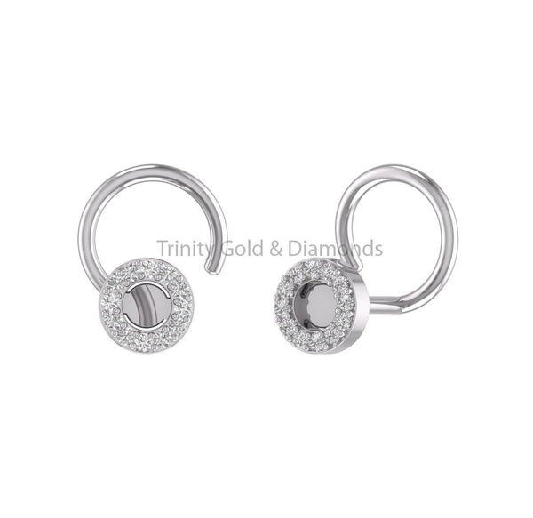 14K Yellow Gold Nose Pin • Lab Grown Diamond Wedding Nose Stud • Dainty Nose Pin for Women • Perfect Gift for Mom • 4.15mm Width