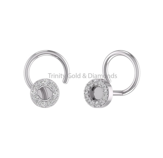 14K Yellow Gold Nose Pin • Lab Grown Diamond Wedding Nose Stud • Dainty Nose Pin for Women • Perfect Gift for Mom • 4.15mm Width