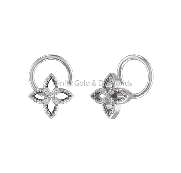 14K Yellow Gold Star Shape Nose Pin • Lab Grown Diamond Wedding Nose Stud • Dainty 7.0MM Nose Pin for Women • Perfect Gift for Mom