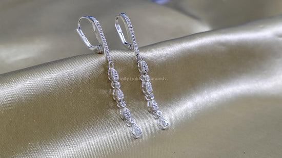 Chandelier Earring • Moissanite Diamond Earring for Women • Perfect Christmas Gift •
