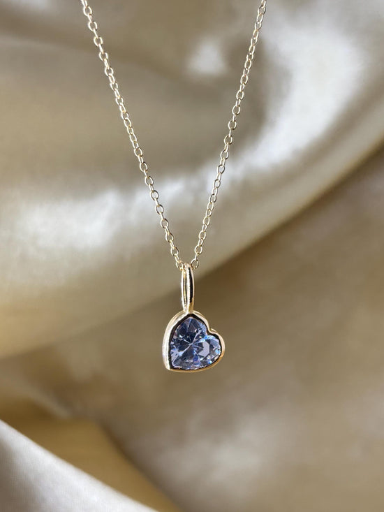 Heart Pendant • Solitaire Dainty Heart Necklace for Girl • Minimalist Pendant Necklace • Perfect Gift for Her • With Chain