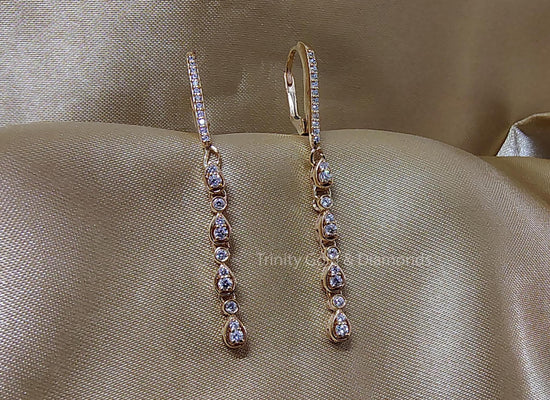 Chandelier Earring • Moissanite Diamond Earring for Women • Perfect Christmas Gift •