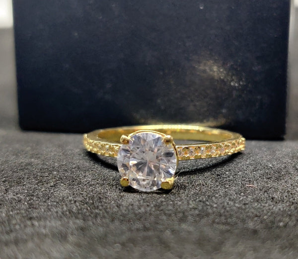 2Ct Moissanite Ring, Round Brilliant Cut Wedding Ring, Stimulant Diamond Ring, Round Solitaire Ring, Pave Set Diamond Ring, CZ Diamond Ring