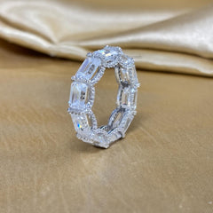 Handmade Shared Prong Set Ring for Women • Size-5-12 USA • Classic Eternity Gift for Her