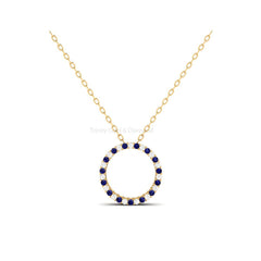 15mm Amethyst and Moissanite Circle Pendant Necklace, Minimalist Necklace Pendant, Open Circle Round Pendant, Silver Multi Gemstone Pendant