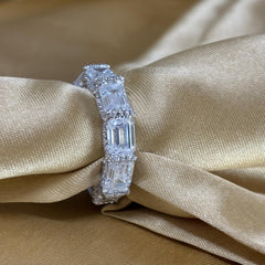 Handmade Shared Prong Set Ring for Women • Size-5-12 USA • Classic Eternity Gift for Her