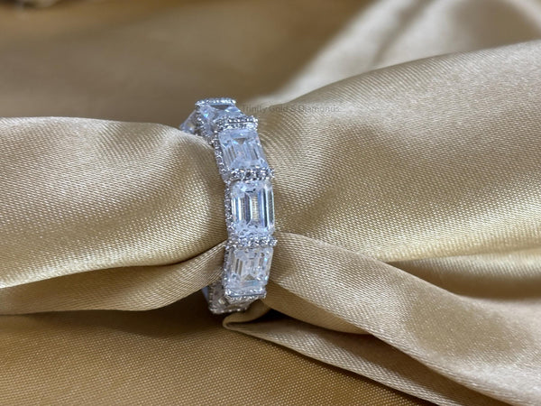Handmade Shared Prong Set Ring for Women • Size-5-12 USA • Classic Eternity Gift for Her