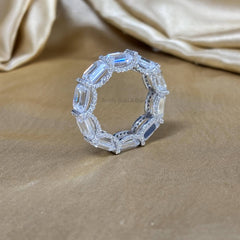 Handmade Shared Prong Set Ring for Women • Size-5-12 USA • Classic Eternity Gift for Her