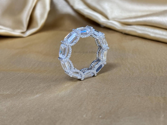 Handmade Shared Prong Set Ring for Women • Size-5-12 USA • Classic Eternity Gift for Her