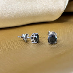 Black Stud Earring For Him And Her • 6.0mm Stud Earrings with Screw Back • Perfect Gift