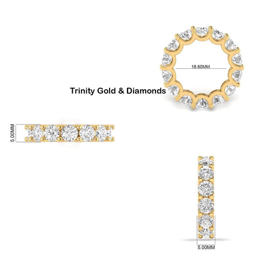 Round Cut Full Eternity Band for Women • Lab Grown Diamond • Size-5-12 USA • U prong Eternity Ring • Perfect Gift for Her