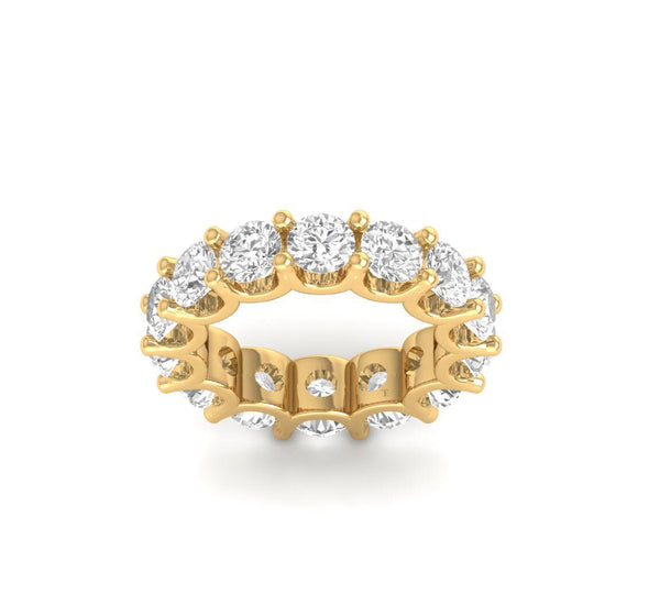 Round Cut Full Eternity Band for Women • Lab Grown Diamond • Size-5-12 USA • U prong Eternity Ring • Perfect Gift for Her