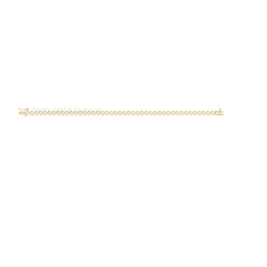 Bezel Set Diamond Tennis Bracelet, Delicate Bracelet, Everyday Wear Bracelet for Women, 14k Yellow Gold Bezel Set Minimalist Bracelet, Gifts