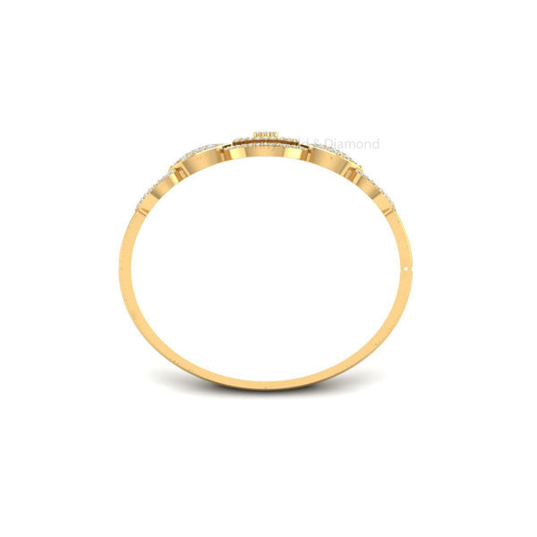 Round Moissanite Diamond Bracelet, Wedding Engagement Bangle Bracelet, Party Wear Bangle Bracelet, Bridal Bangle, Statement Diamond Bangle
