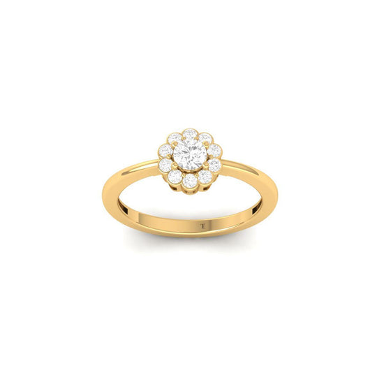 Cluster Flower Engagement Ring For Women • Lab Grown Diamond Cluster Engagement Ring For Her • Perfect Gift • Size-5-12 USA