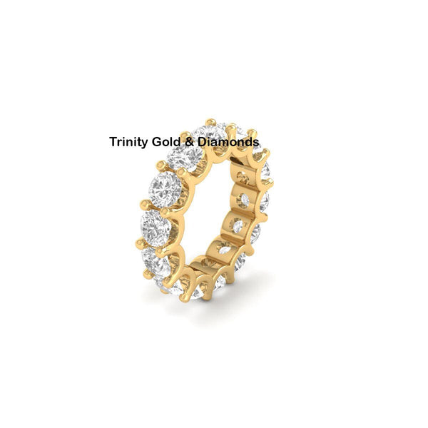 Round Cut Full Eternity Band for Women • Lab Grown Diamond • Size-5-12 USA • U prong Eternity Ring • Perfect Gift for Her