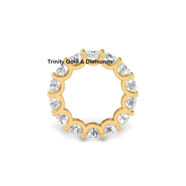 Round Cut Full Eternity Band for Women • Lab Grown Diamond • Size-5-12 USA • U prong Eternity Ring • Perfect Gift for Her