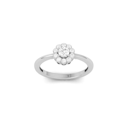Cluster Flower Engagement Ring For Women • Lab Grown Diamond Cluster Engagement Ring For Her • Perfect Gift • Size-5-12 USA