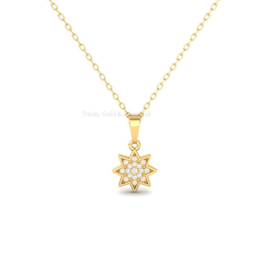 Dainty Star Moissanite Necklace, Celestial Pendant Necklace, Celestial Star Necklace, Handmade Jewelry, Star Charm Necklace for Everyday