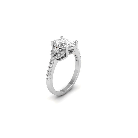 Oval Cut Diamond Engagement Ring, 14K Gold Plated Wedding Ring for Women, Vintage Moissanite Ring, Promise Ring, Anniversary Gift
