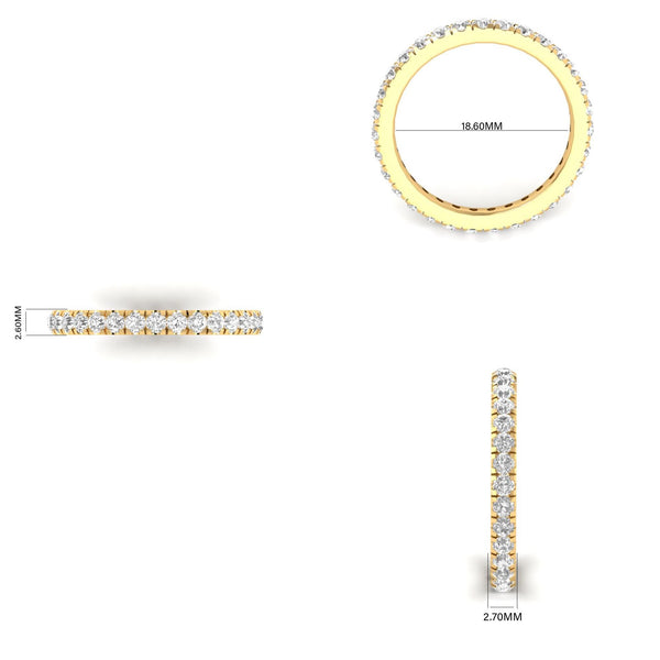 Eternity Ring Lab Grown Diamond Band For Women •  Full Eternity Wedding Band for Her