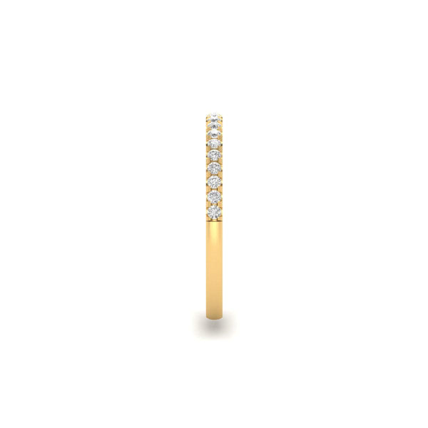 Dainty Half Eternity Band Ring, Stackable Wedding Anniversary Promise Ring, Handmade Minimalist Ring Gift for Her