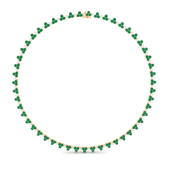 Floral Emerald Necklace for Women, Dainty Green Stone Jewelry, Handmade Gift, Indian Ethnic Festive Wear, Bridal Choker Style