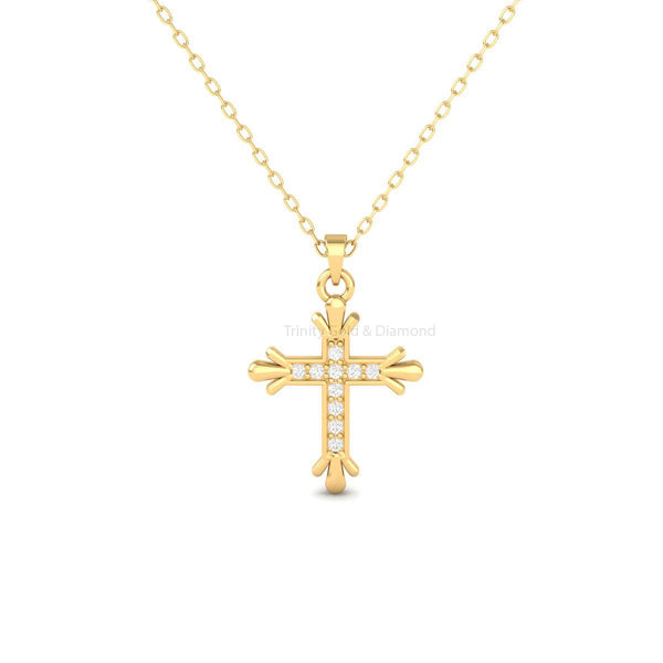 Elegant Cross Pendant Charm, Christian Symbol Necklace, Dainty Handmade Jewelry Gift for Women & Men, Faith-Based Charm