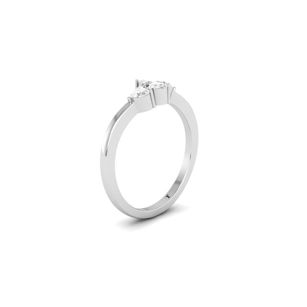 Triple Heart Diamond Ring, Cluster Heart Promise Ring for Women, Dainty Handmade Gift Ring, Anniversary Jewelry