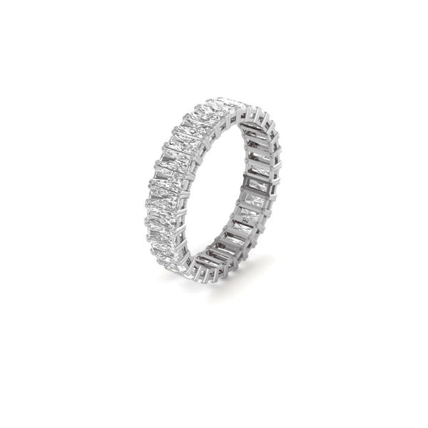 Radiant Cut Matching Wedding Band, Radiant Eternity Band, Eternity Pave Stacking Band, Engagement Band, Anniversary Band Ring, Mother's Day
