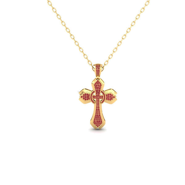 Green Stone Cross Pendant Necklace, Religious Jewelry for Women, Handmade Gift, Cross Charm, Christian Jewelry, Statement Necklace, 54mm
