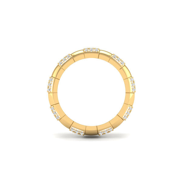 Eternity Wedding Band for Women, 4.5MM Wide Round Diamond Accent Ring, 925 Sterling Silver