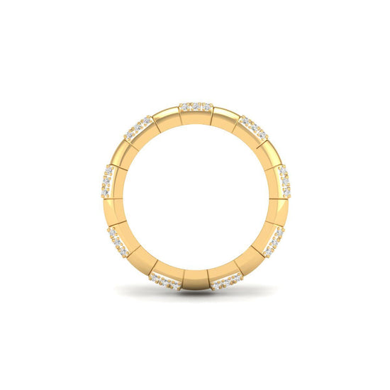 Eternity Wedding Band for Women, 4.5MM Wide Round Diamond Accent Ring, 925 Sterling Silver