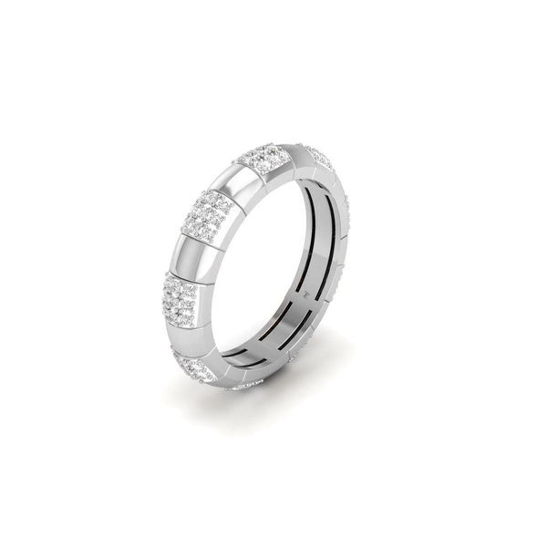 Eternity Wedding Band for Women, 4.5MM Wide Round Diamond Accent Ring, 925 Sterling Silver