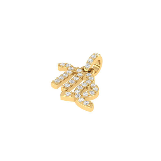 Virgo Zodiac Pendant Necklace, Gold Plated Diamond CZ Astrology Charm, Virgo Gift for Her, Horoscope Necklace, Dainty Virgo Jewelry