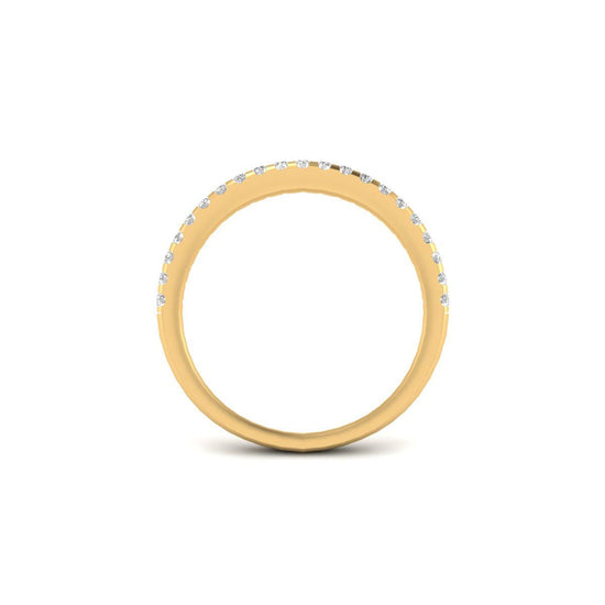Dainty Half Eternity Band Ring, Stackable Wedding Anniversary Promise Ring, Handmade Minimalist Ring Gift for Her